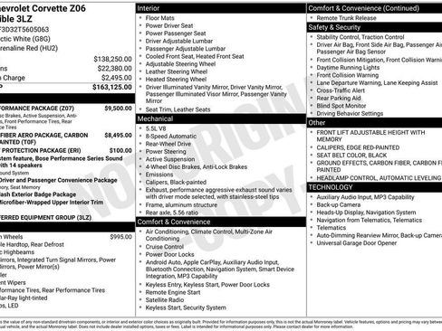 New 2026 Chevrolet Corvette Z06 w/ Z07 Performance Package RWD image 11