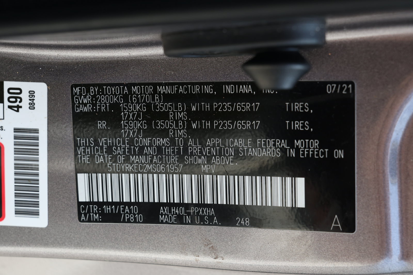 Used 2021 Toyota Sienna XLE FWD image 35