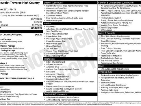 New 2026 Chevrolet Traverse High Country w/ LPO, Floor Liner Package image 4