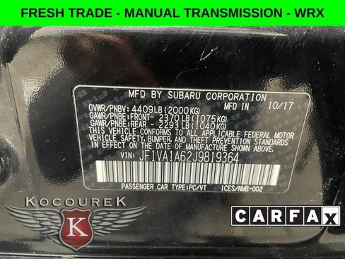 Used 2018 Subaru WRX AWD/4WD image 26