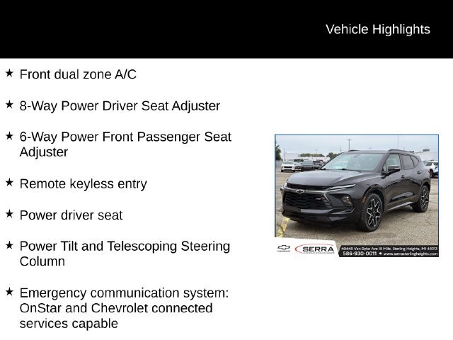 Certified 2025 Chevrolet Blazer RS w/ Driver Confidence II Package AWD/4WD image 5