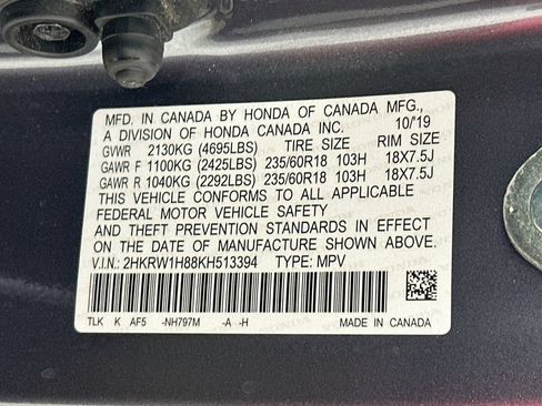 Certified 2019 Honda CR-V EX-L image 27