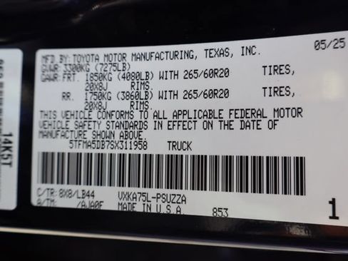 Used 2025 Toyota Tundra 1794 Edition AWD/4WD image 29
