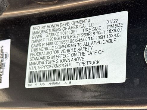 Used 2022 Honda Ridgeline RTL-E image 44
