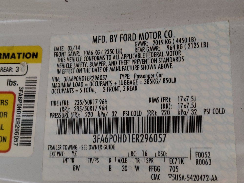 Used 2014 Ford Fusion SE w/ Equipment Group 202A FWD image 33