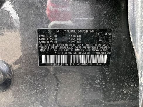 Used 2025 Subaru Legacy Touring XT image 33