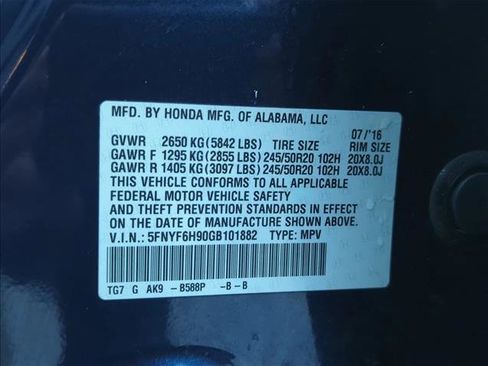 Used 2016 Honda Pilot Touring image 29