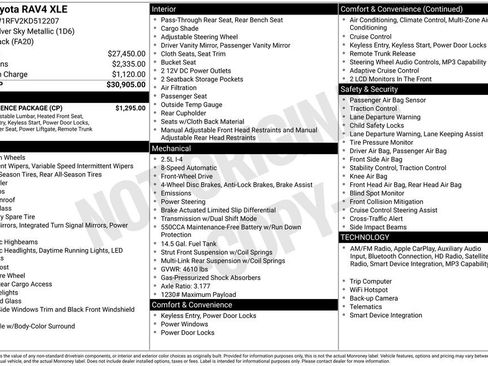Used 2019 Toyota RAV4 XLE w/ Convenience Package FWD image 2