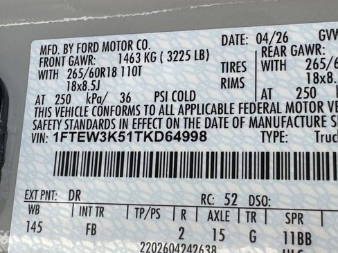 New 2026 Ford F150 XLT w/ XLT Black Appearance Package RWD image 53