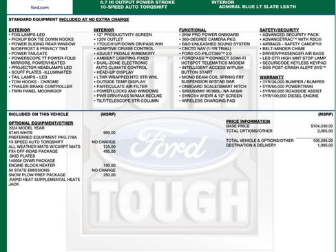 Used 2024 Ford F450 Limited w/ FX4 Off-Road Package AWD/4WD image 2