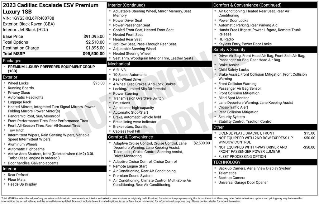 Used 2023 Cadillac Escalade ESV Premium Luxury RWD image 6