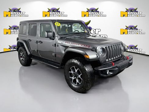 Used 2021 Jeep Wrangler Unlimited Rubicon w/ Uconnect 4C Nav & Sound Group AWD/4WD image 3