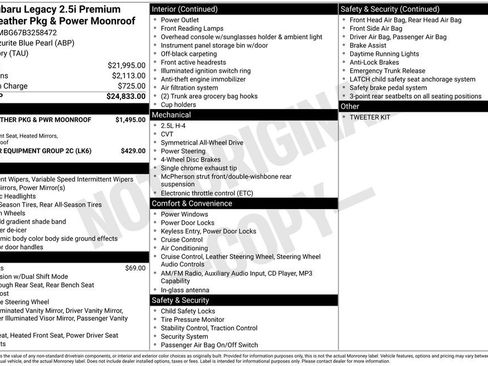 Used 2011 Subaru Legacy 2.5i Premium image 11