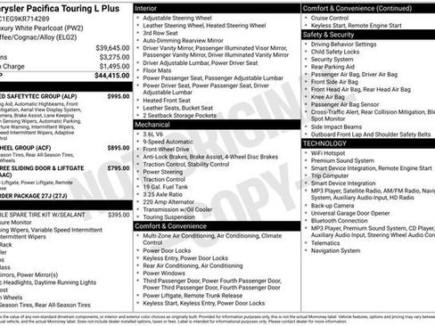 Used 2019 Chrysler Pacifica Touring-L Plus w/ Advanced Safetytec Group FWD image 18