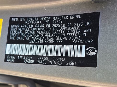 Used 2019 Lexus ES 350 w/ Premium Package FWD image 26