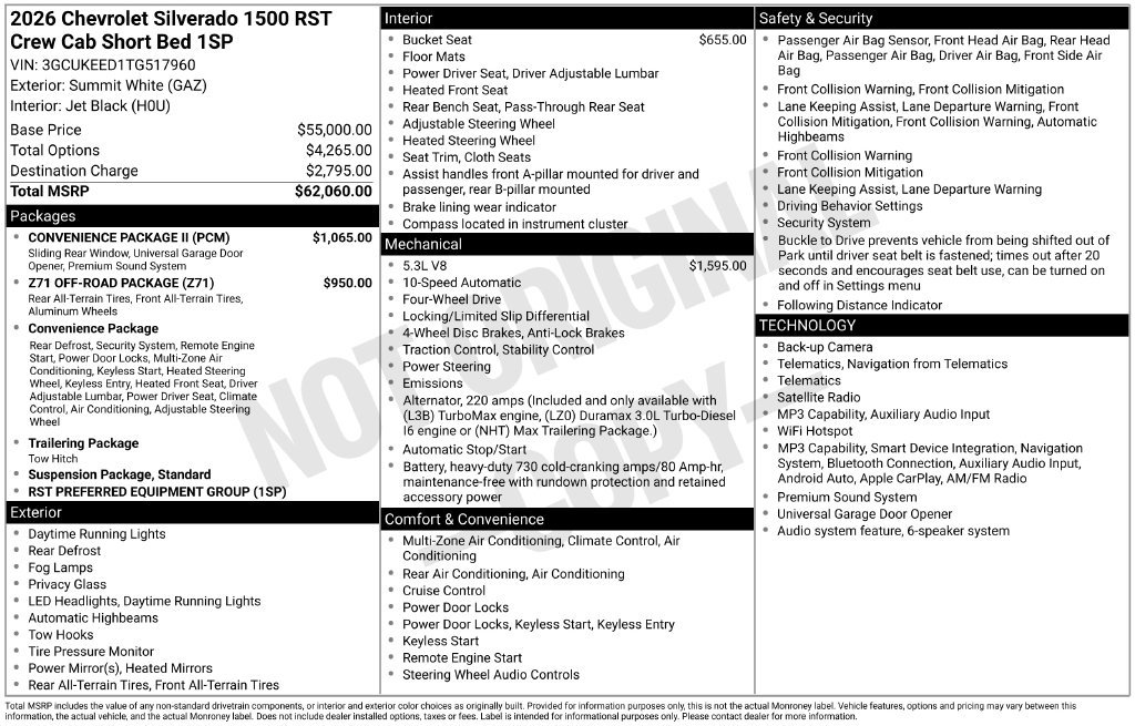 New 2026 Chevrolet Silverado 1500 RST w/ Convenience Package II AWD/4WD image 23