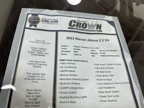 Used 2023 Nissan Altima 2.5 SV image 40