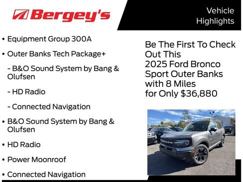 New 2025 Ford Bronco Sport Outer Banks w/ Outer Banks Tech Package+ AWD/4WD image 5