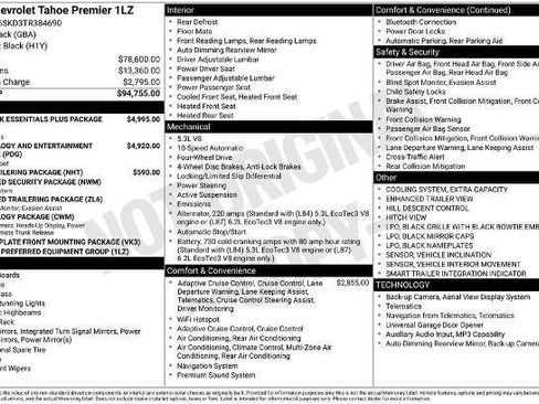 New 2026 Chevrolet Tahoe Premier AWD/4WD image 3