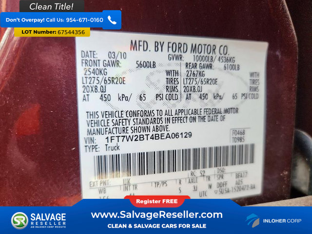 Used 2011 Ford F250 Lariat w/ Lariat Interior Pkg AWD/4WD image 13