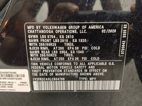 Used 2020 Volkswagen Atlas SE w/ Panoramic Sunroof Package FWD image 33