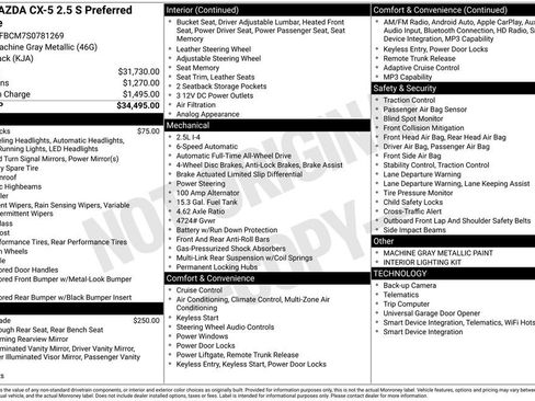 New 2025 MAZDA CX-5 AWD 2.5 S w/ Preferred Package image 36