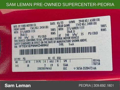 Used 2022 Ford F150 XL w/ STX Appearance Package image 29