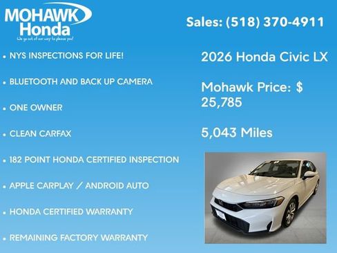 Used 2026 Honda Civic LX image 8