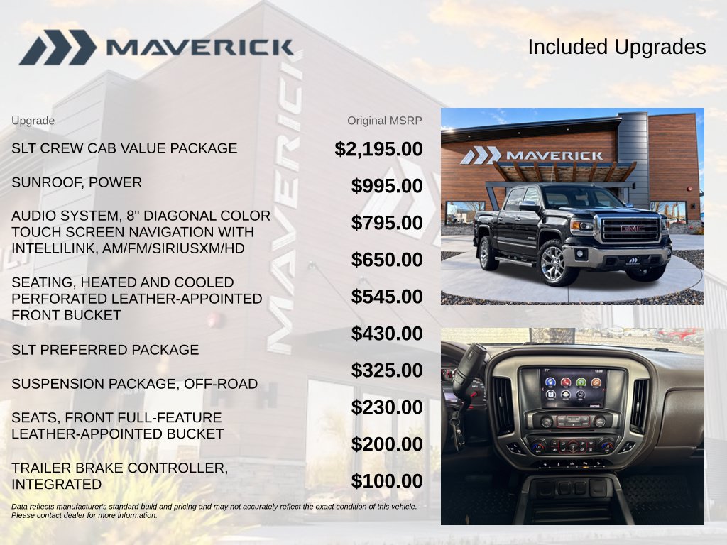 Used 2014 GMC Sierra 1500 SLT w/ SLT Crew Cab Value Package AWD/4WD image 8