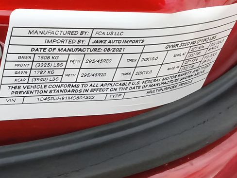 Used 2021 Dodge Durango SRT Hellcat w/ Trailer Tow Group IV AWD/4WD image 12