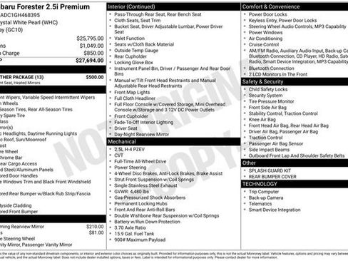 Used 2016 Subaru Forester 2.5i Premium w/ All-Weather Package image 30