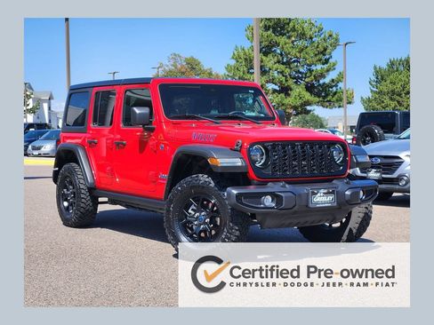Certified 2025 Jeep Wrangler Unlimited Sport S 4xe AWD/4WD image 1