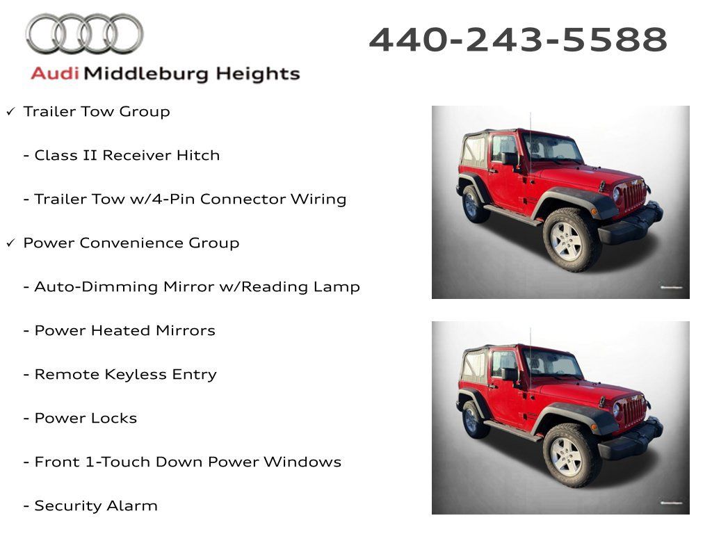 Used 2016 Jeep Wrangler Sport w/ Quick Order Package 24S AWD/4WD image 9