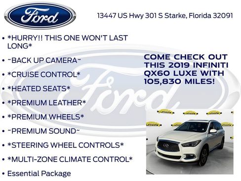 Used 2019 INFINITI QX60 Luxe w/ Essential Package image 10