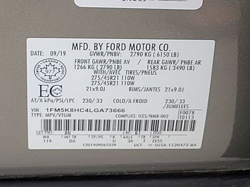 Used 2020 Ford Explorer Platinum AWD/4WD image 17