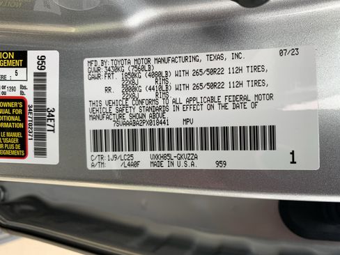 Used 2023 Toyota Sequoia Capstone image 36