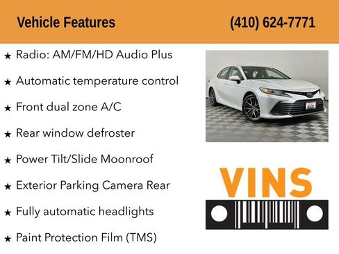 Used 2022 Toyota Camry XLE w/ Cold Weather Package FWD image 5