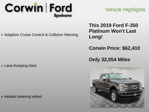 Used 2019 Ford F350 Platinum w/ Platinum Ultimate Package image 18