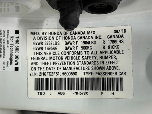 Used 2018 Honda Civic LX image 48