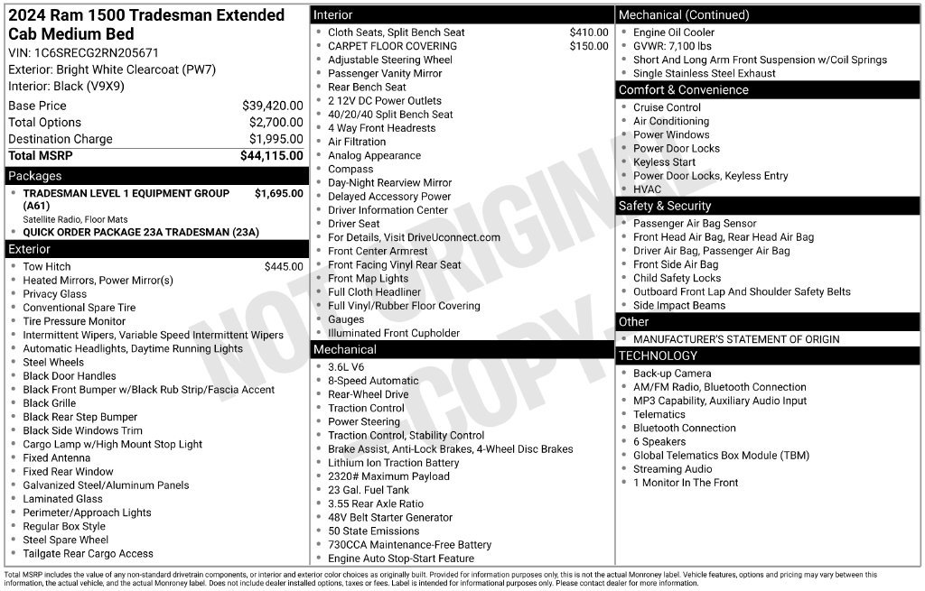 Used 2024 RAM 1500 Tradesman RWD image 4