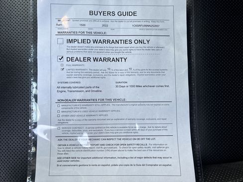 Used 2022 RAM 1500 TRX w/ TRX Level 1 Equipment Group AWD/4WD image 21