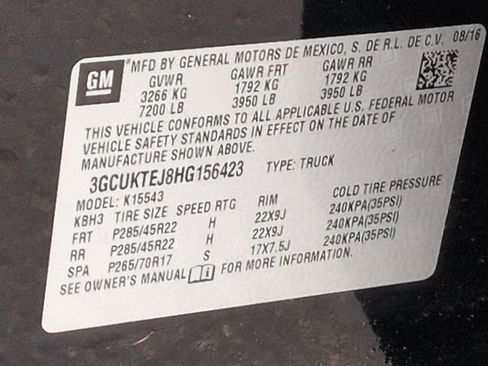 Used 2017 Chevrolet Silverado 1500 High Country AWD/4WD image 33