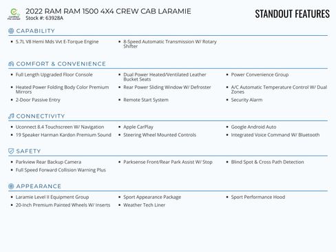Certified 2022 RAM 1500 Laramie image 2