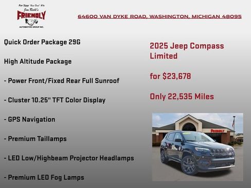 Used 2025 Jeep Compass Limited w/ High Altitude Package AWD/4WD image 5