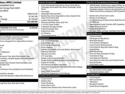 Used 2024 Subaru WRX Limited w/ Popular Package #1A