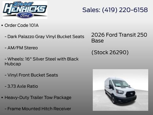 New 2026 Ford Transit 250 148 Medium Roof RWD image 12