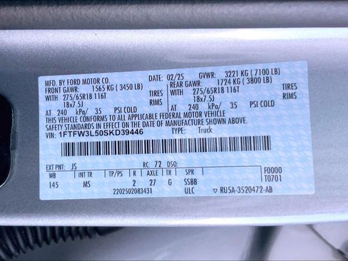 Certified 2025 Ford F150 XLT w/ Equipment Group 301A Standard image 31