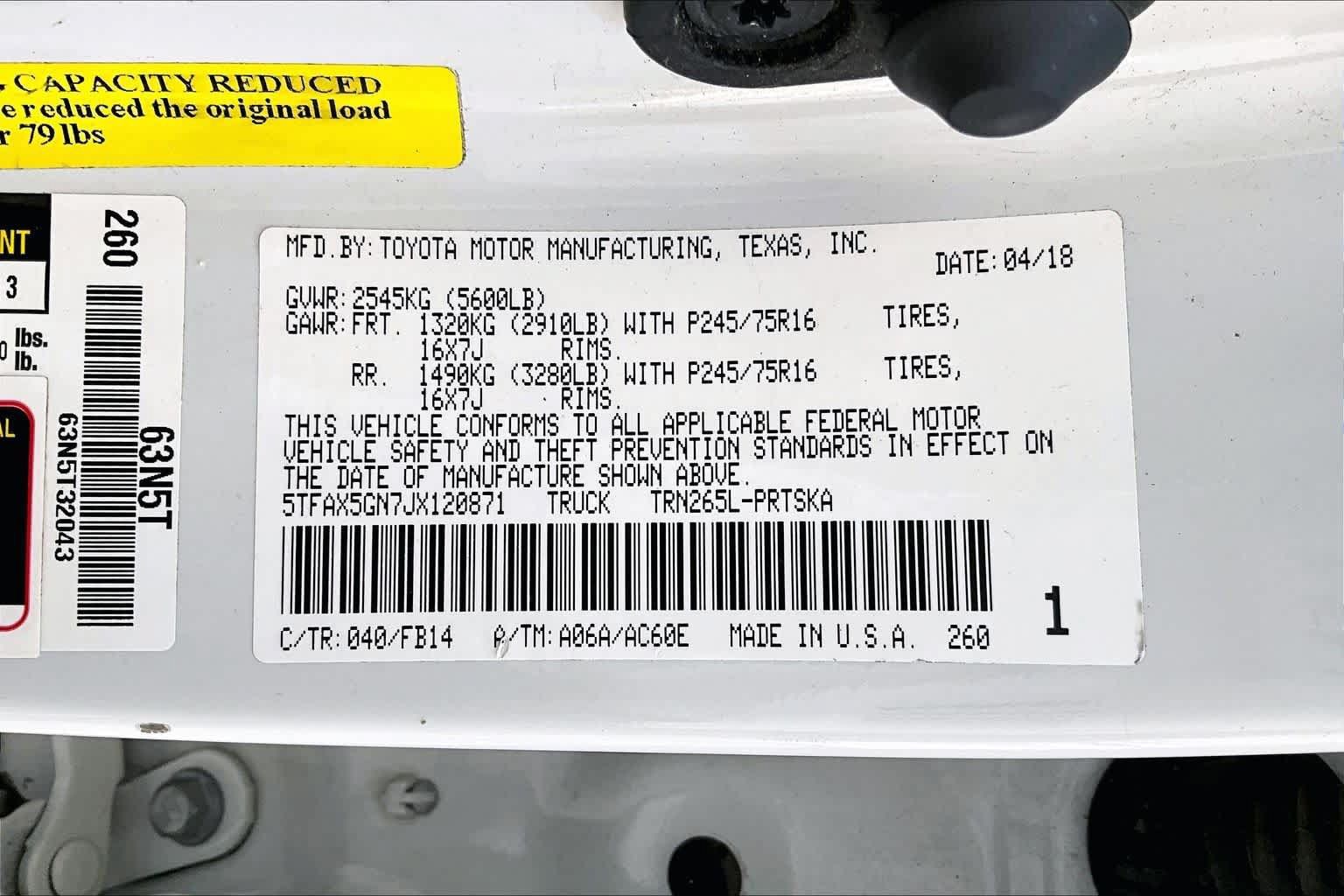 Used 2018 Toyota Tacoma SR w/ SR Convenience Package RWD image 33