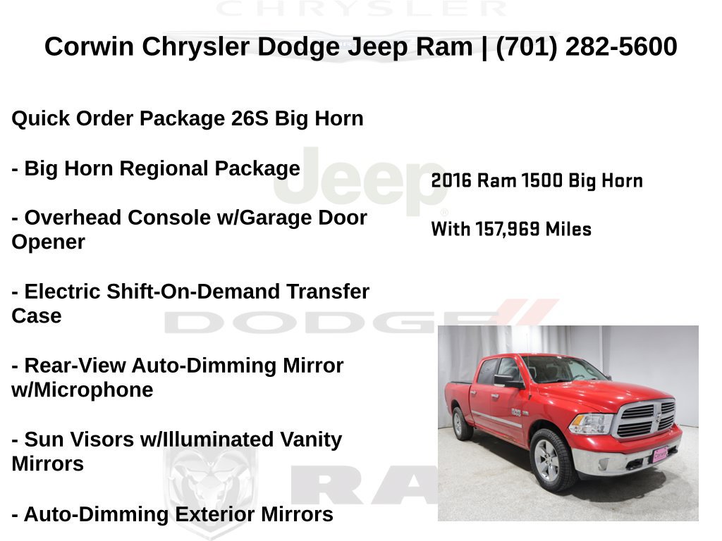 Used 2016 RAM 1500 Big Horn AWD/4WD image 6