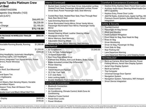 New 2026 Toyota Tundra Platinum AWD/4WD image 7